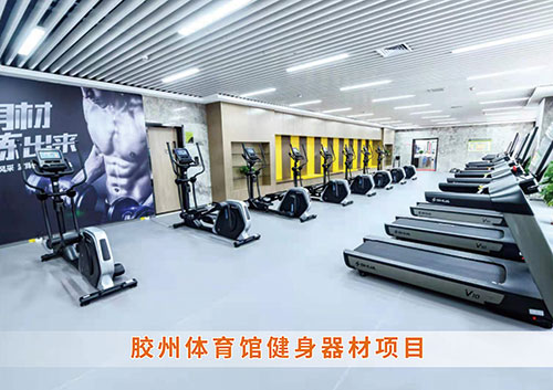 ​豪门国际为胶州体育馆打造的健身房